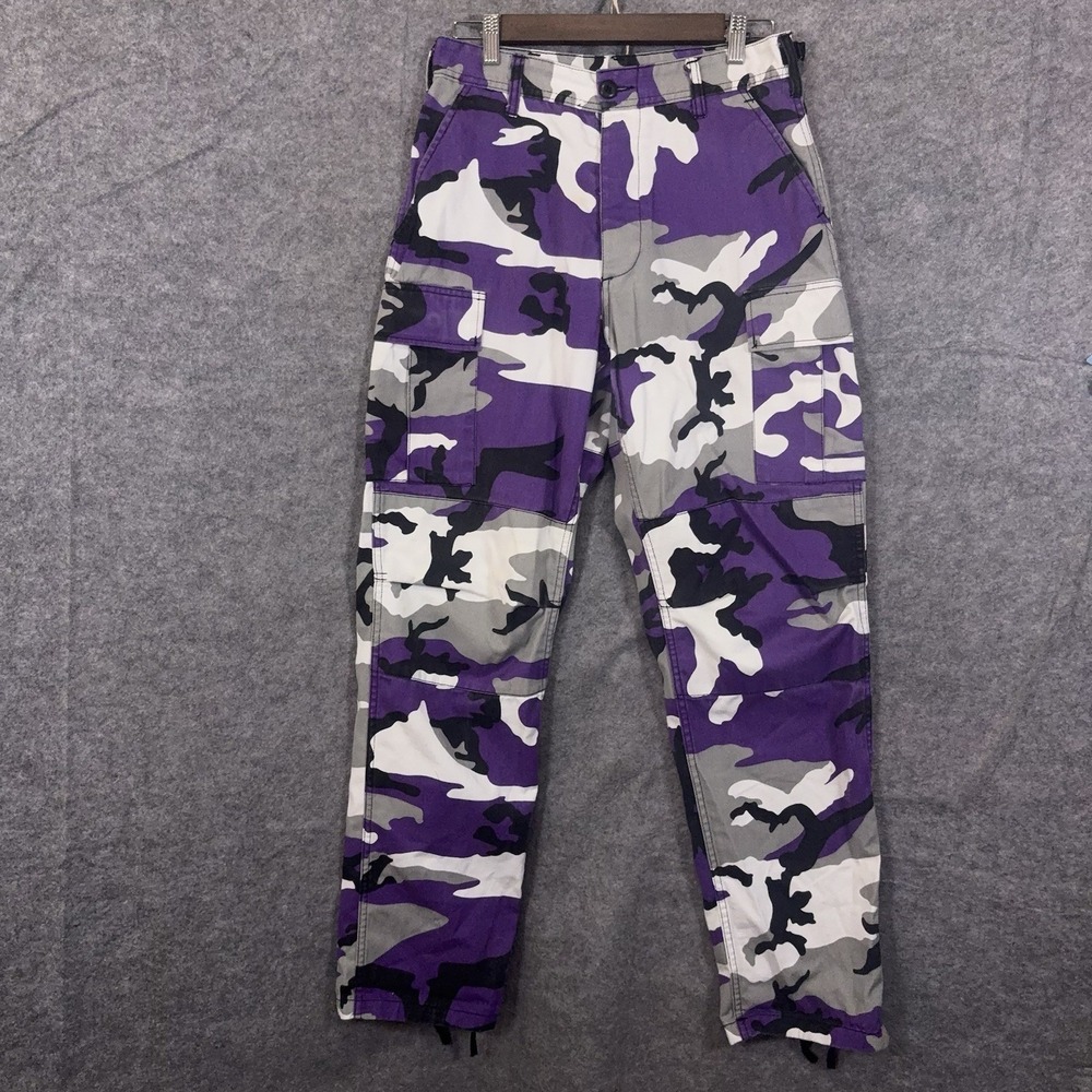 Rothco BDU Cargo Camo Pants Mens Sz S Reg Purple Military Tactical